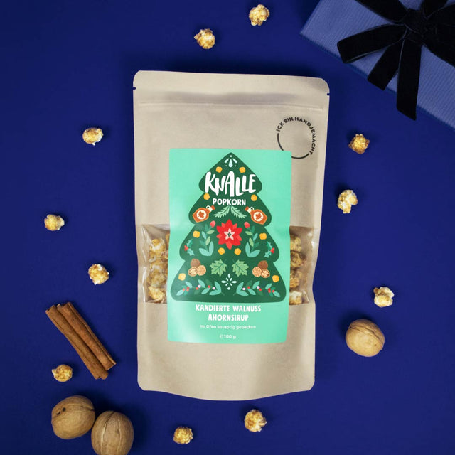 Kandierte Walnuss Ahornsirup: handgemachtes Winterpopkorn mit Ahornsirup