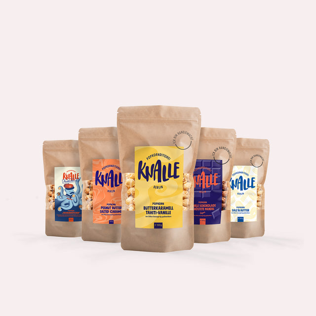 Knalle Bunt Set – 5 Sorten Popcorn