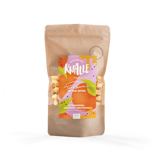 Extrakaramell Grapefruit Timutpfeffer Popcorn – limitierte Tim Raue Edition